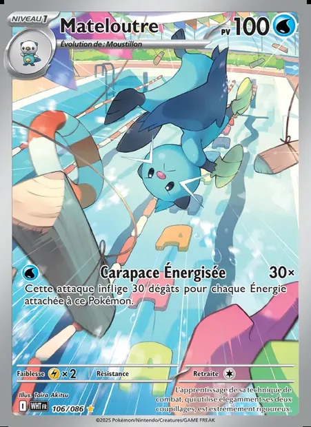 Mateloutre, carte Pokémon WHT 106 — extension Flamme Blanche