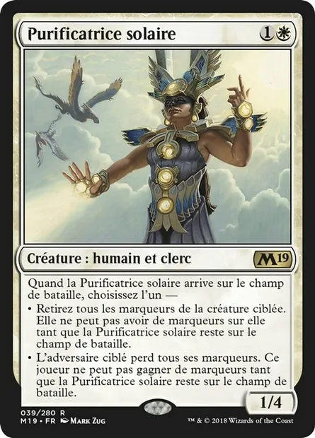 Purificatrice solaire, carte Magic M19 39 — extension Core Set 2019