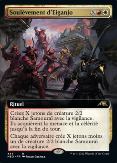 Soulèvement d'Eiganjo, carte Magic NEO 484 — extension Kamigawa: La Dynastie Néon