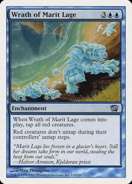 Colère de Marit Lage, carte Magic 8ED 115 — extension Huitième Edition
