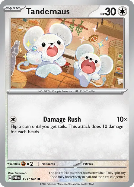 Tandemaus, Pokémon card PAR 153 — Paradox Rift set