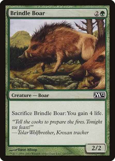 Brindle Boar, Magic card M12 167 — Magic 2012 set