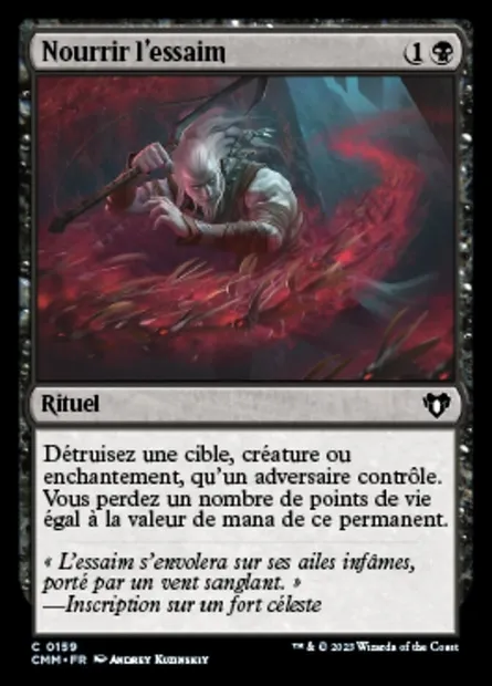 Nourrir l'essaim, carte Magic CMM 159 — extension Commander Masters