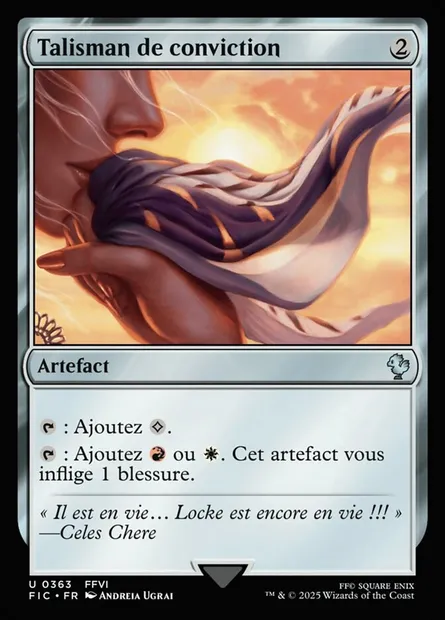 Talisman de conviction, carte Magic FIC 363 — extension Final Fantasy Commander