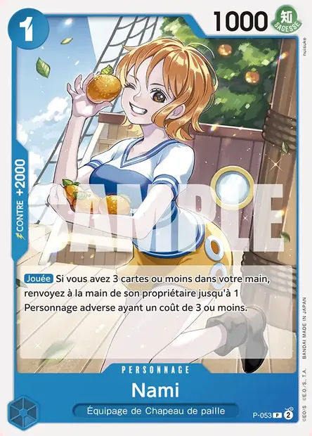 Nami, carte One Piece P-053 — extension Carte promo