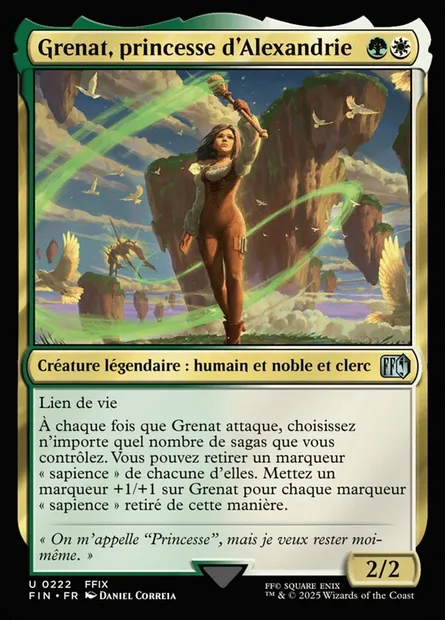 Grenat, princesse d'Alexandrie, carte Magic FIN 222 — extension Final Fantasy