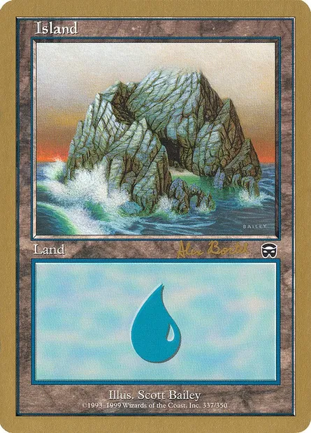 Island, Magic card WC01 ab337a — World Championship Decks 2001 set