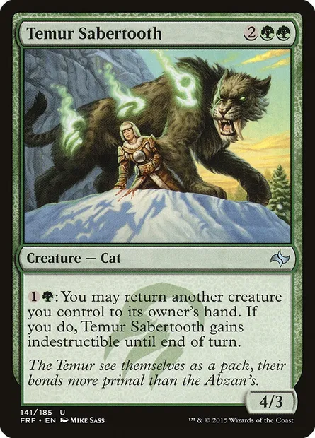 Temur Sabertooth, Magic card FRF 141 — Fate Reforged set