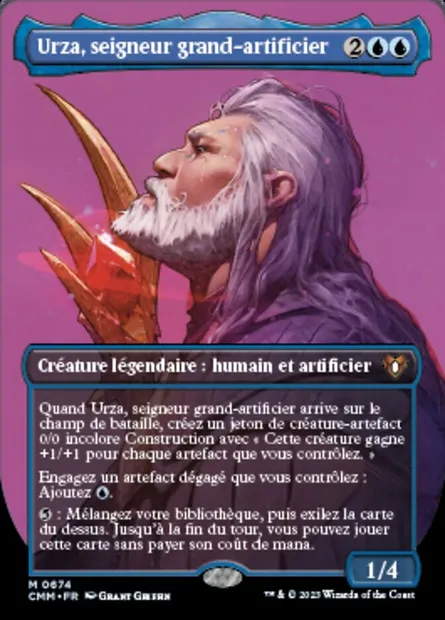 Urza, seigneur grand-artificier, carte Magic CMM 674 — extension Commander Masters