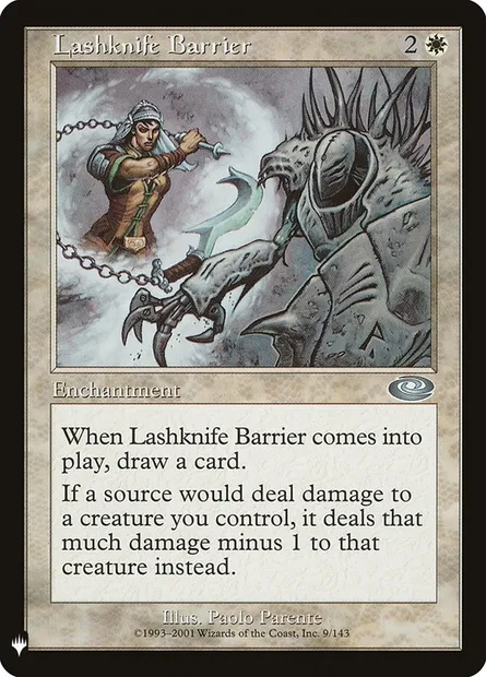 Lashknife Barrier, Magic card PLS 9 — The List set