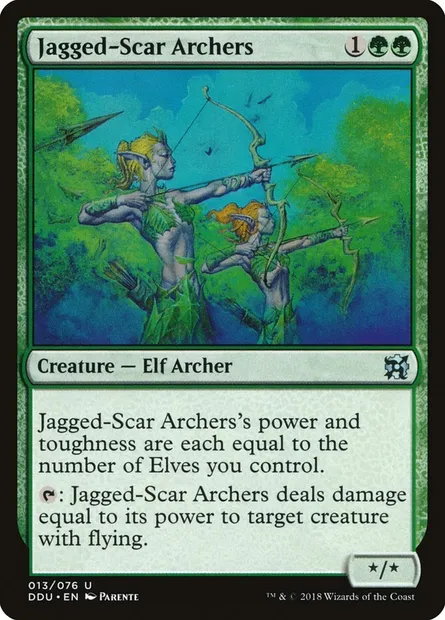 Jagged-Scar Archers, Magic card DDU 13 — Duel Decks: Elves vs. Inventors set