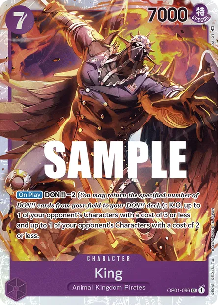King, carte One Piece OP01-096 — extension ROMANCE DAWN