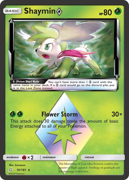 Shaymin ◇, Pokémon card TEU 10 — Team Up set