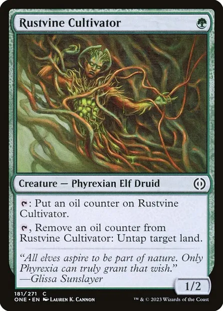 Rustvine Cultivator, Magic card ONE 181 — Phyrexia: All Will Be One set