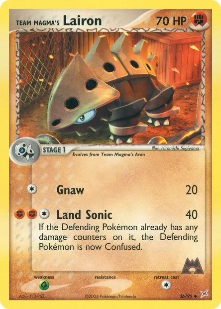 Team Magma's Lairon, Pokémon card MA 36 — Team Magma vs Team Aqua set