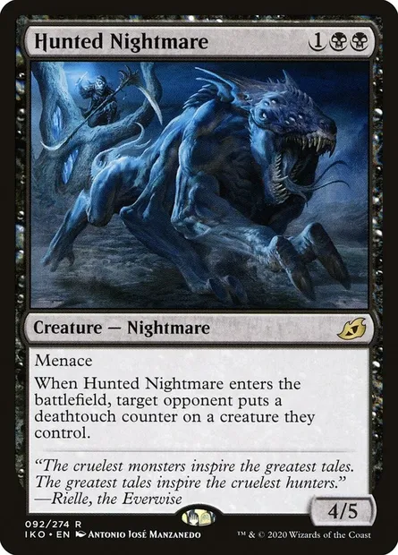 Hunted Nightmare, Magic card IKO 92 — Ikoria: Lair of Behemoths set