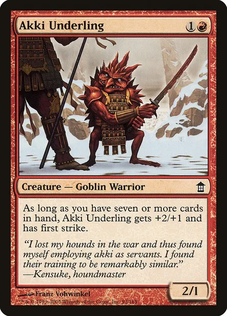 Akki Underling, Magic card SOK 93 — Saviors of Kamigawa set