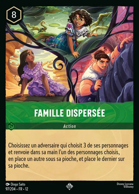 Famille dispersée, carte Disney Lorcana CH12-097 — extension Contrées Inconnues