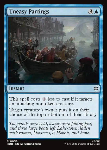 Uneasy Partings, Magic card HOB 58 — The Hobbit set