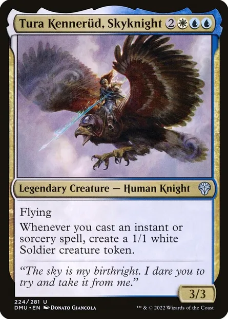 Tura Kennerüd, Skyknight, Magic card DMU 224 — Dominaria United set
