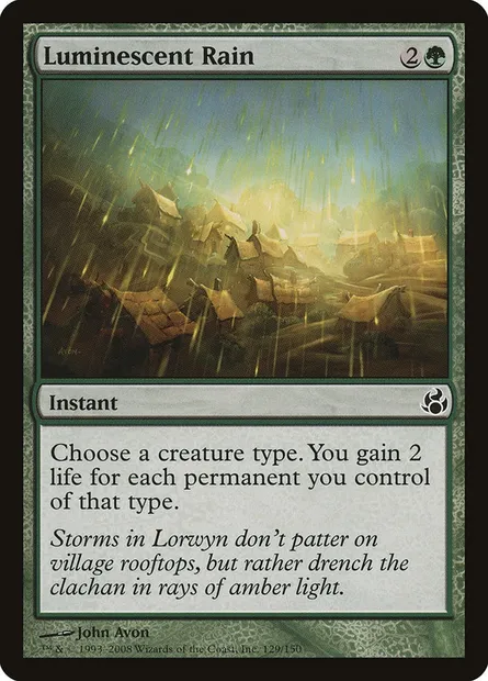 Luminescent Rain, Magic card MOR 129 — Morningtide set