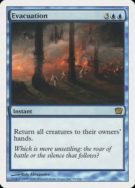 Evacuation, Magic card 9ED 75 — Ninth Edition set