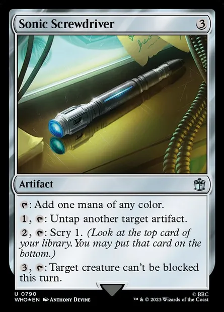 Sonic Screwdriver, Magic card WHO 790 — Doctor Who set