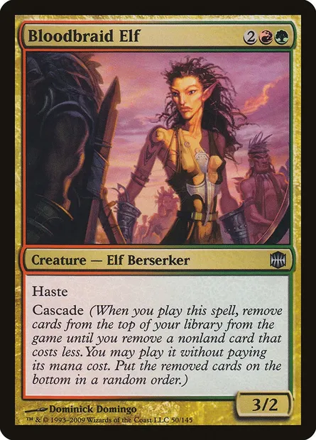 Bloodbraid Elf, Magic card ARB 50 — Alara Reborn set