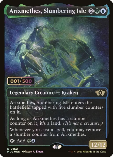 Arixmethes, Slumbering Isle, Magic card MUL 162z — Multiverse Legends set