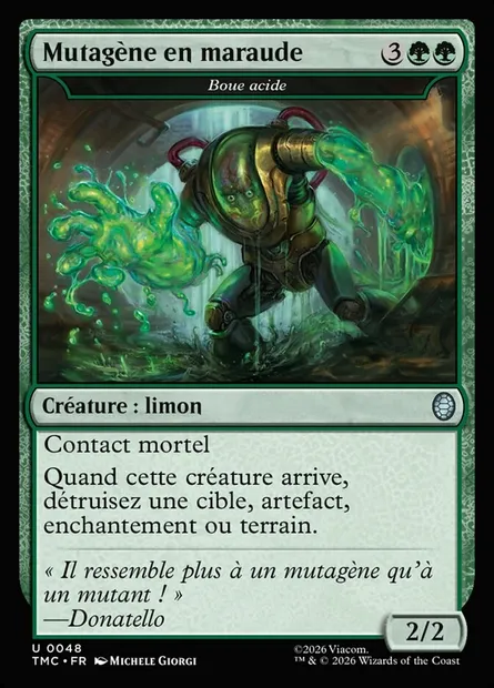 Boue acide, carte Magic TMC 48 — extension Teenage Mutant Ninja Turtles Eternal