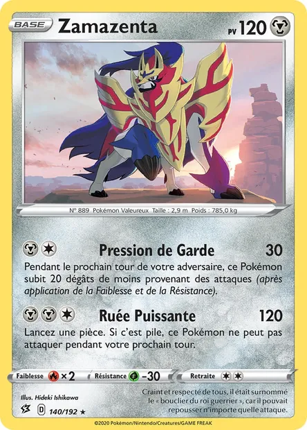 Zamazenta, carte Pokémon RCL 140 — extension Clash des Rebelles