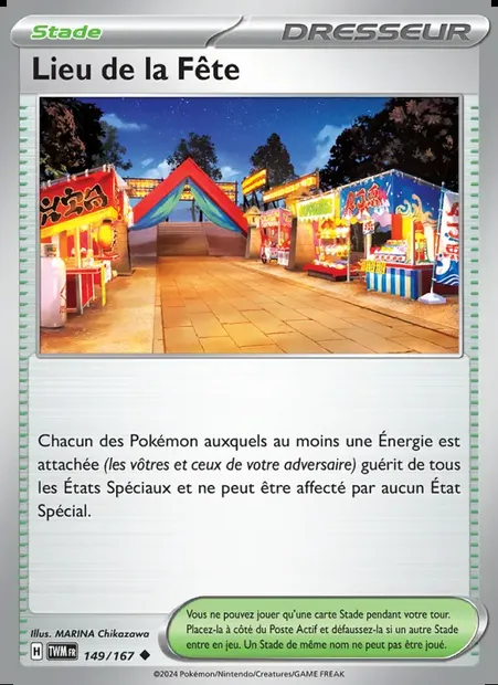 Lieu de la Fête, carte Pokémon TWM 149 — extension Mascarade Crépusculaire