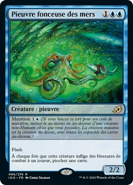 Pieuvre fonceuse des mers, carte Magic IKO 66 — extension Ikoria: Lair of Behemoths