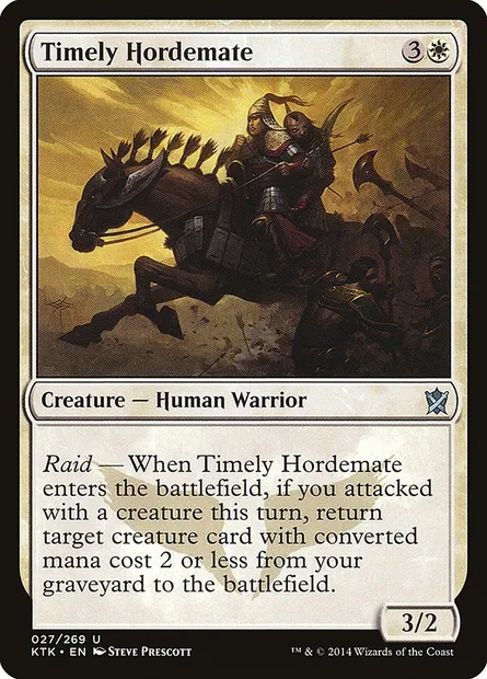 Timely Hordemate, Magic card KTK 27 — Khans of Tarkir set