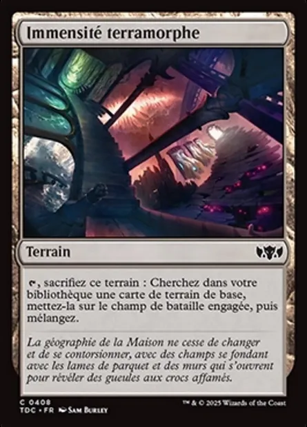Immensité terramorphe, carte Magic TDC 408 — extension Tarkir: Dragonstorm Commander