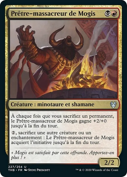 Prêtre-massacreur de Mogis, carte Magic THB 227 — extension Theros Beyond Death