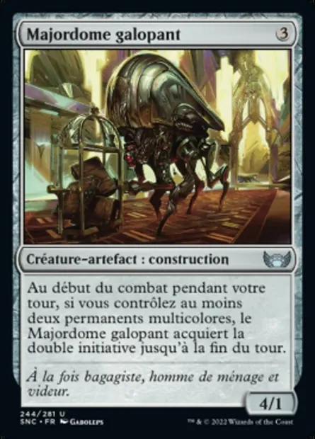 Majordome galopant, carte Magic SNC 244 — extension Les rues de la Nouvelle-Capenna