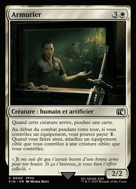 Armurier, carte Magic FIN 40 — extension Final Fantasy