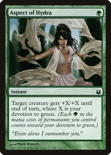 Aspect of Hydra, Magic card BNG 117 — Born of the Gods set