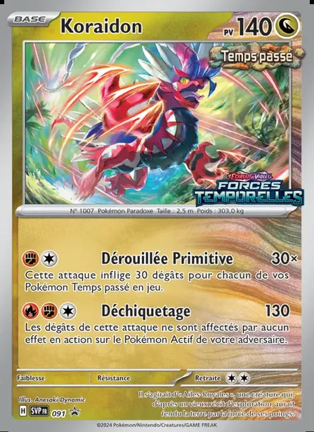 Koraidon, carte Pokémon PR-SV 091 — extension SVP Black Star Promos
