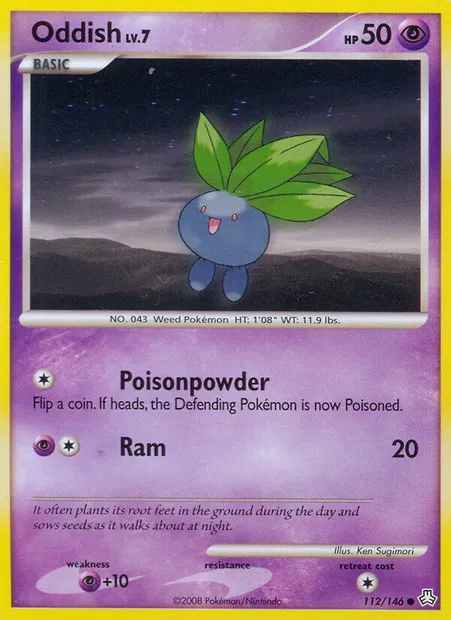 Oddish, Pokémon card LA 112 — Legends Awakened set