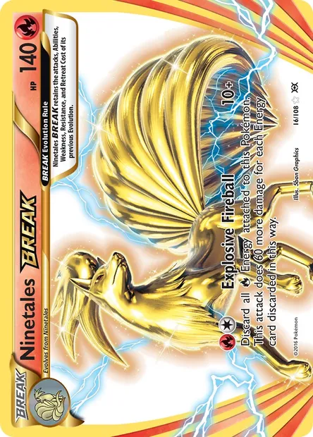 Ninetales BREAK, Pokémon card EVO 16 — Evolutions set
