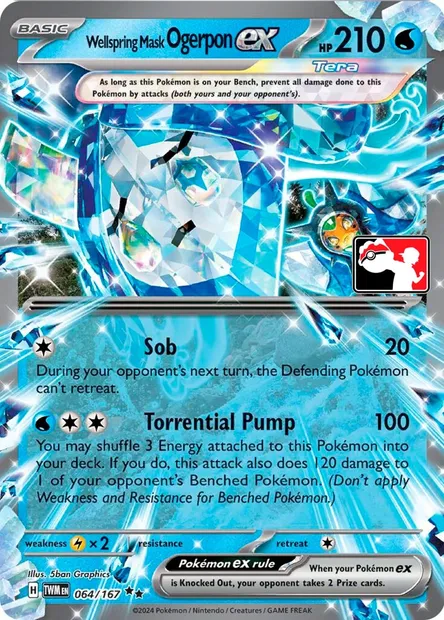 Wellspring Mask Ogerpon ex, Pokémon card PPS 064-4 — Play! Pokémon Prize Pack Series set