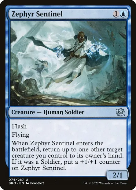 Zephyr Sentinel, Magic card BRO 74 — The Brothers' War set