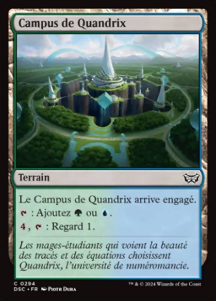 Campus de Quandrix, carte Magic DSC 294 — extension Duskmourn: House of Horror Commander