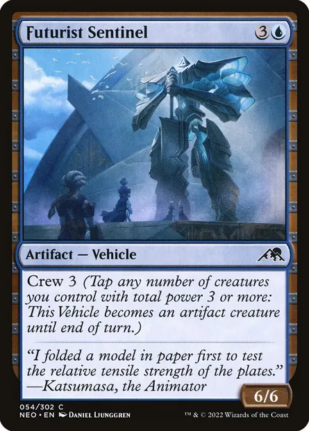 Futurist Sentinel, Magic card NEO 54 — Kamigawa: Neon Dynasty set
