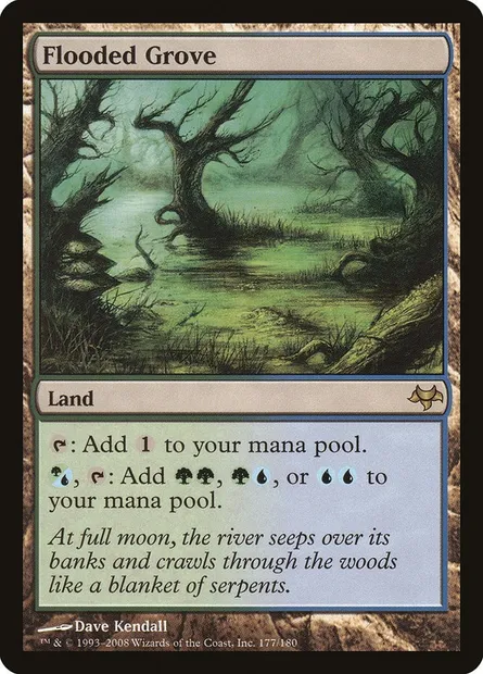 Flooded Grove, Magic card EVE 177 — Eventide set
