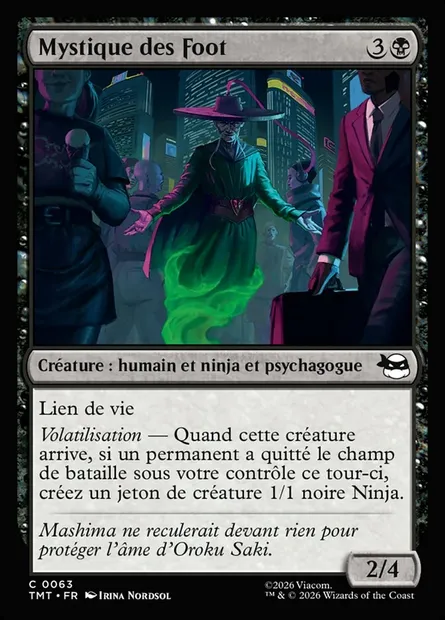 Mystique des Foot, carte Magic TMT 63 — extension Teenage Mutant Ninja Turtles