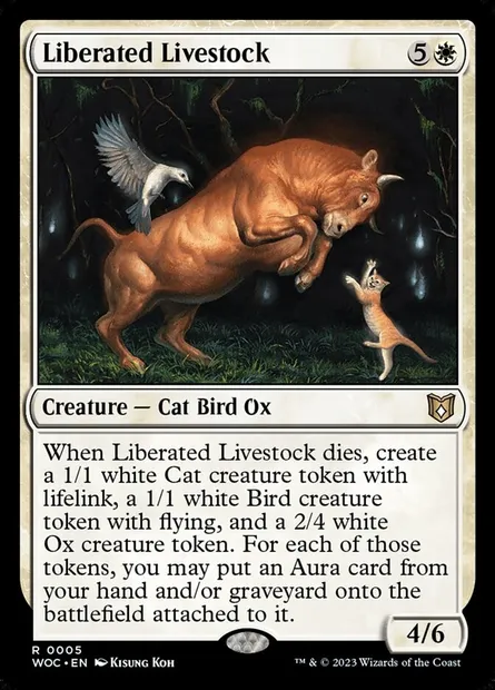 Liberated Livestock, Magic card WOC 5 — Wilds of Eldraine Commander set