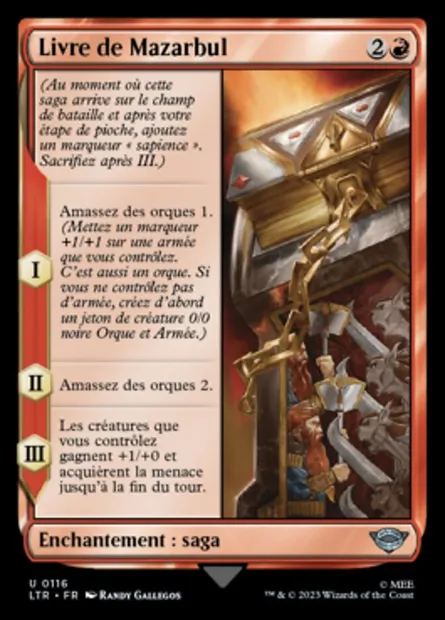 Livre de Mazarbul, carte Magic LTR 116 — extension Le Seigneur des Anneaux : chroniques de la Terre du Milieu